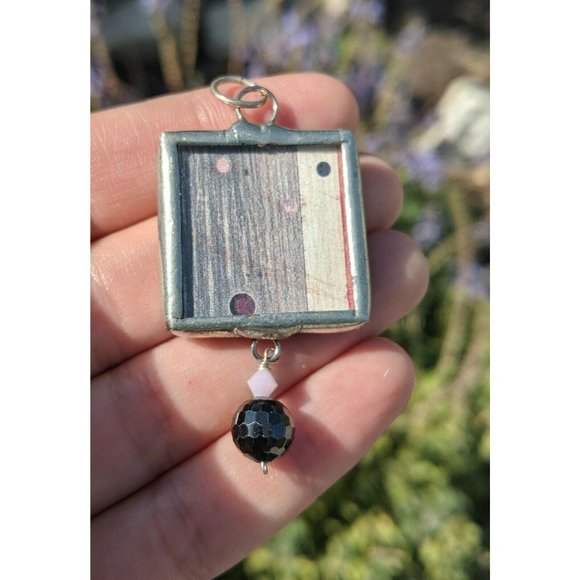 Handmade Soldered Glass Poodle Dog Charm Pendant - Picture 2 of 7